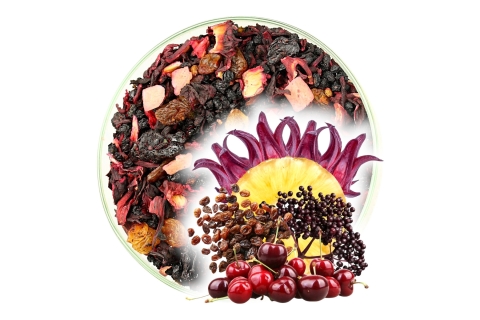 Herbata Owocowa Zimowa WIŚNIE W RUMIE Rozgrzewający Rumowy smak!